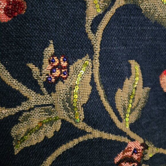 Stunning Vintage Tapestry Beaded Sequined Jacket Size S - Picture 6 of 8